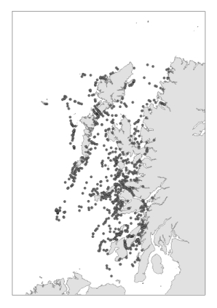 Visual sightings of grey seals from Silurian, 2003-2010